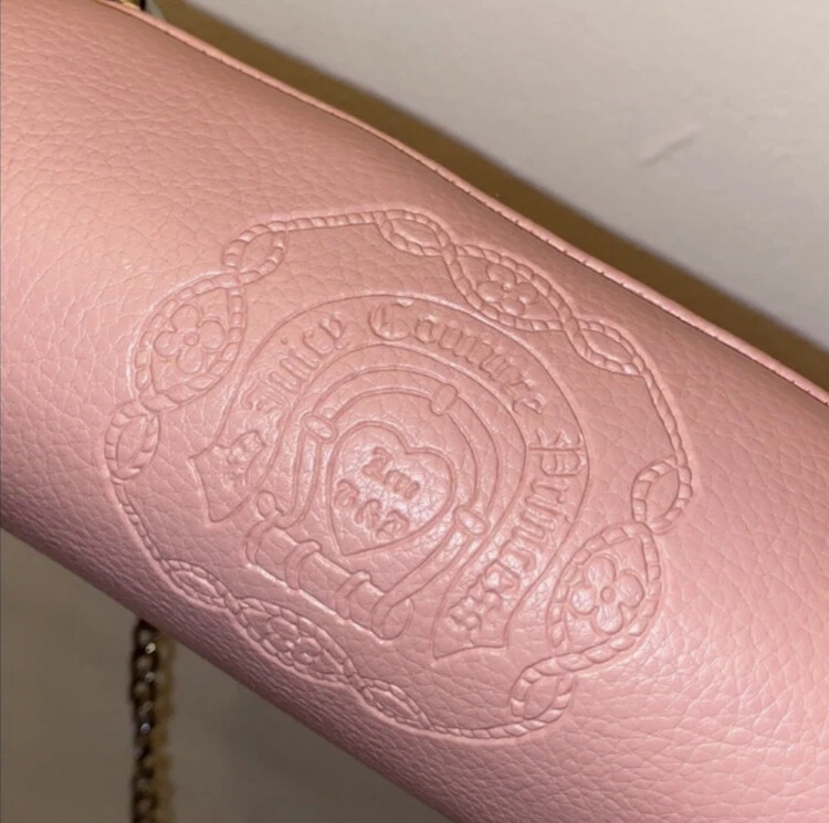 Y2K Juicy Couture Barbie Baby Pink Leather Mini Barrel Bag Tootsie Roll Princess