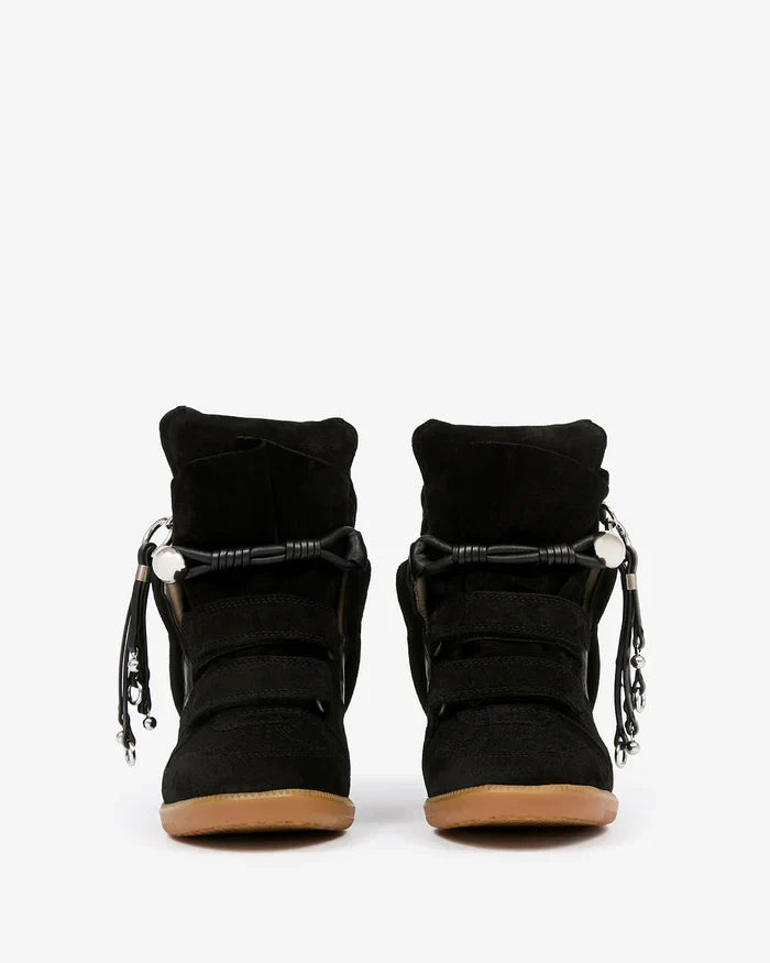 Bekett studded leather wedge sneakers