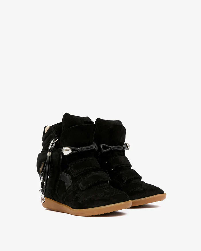 Bekett studded leather wedge sneakers