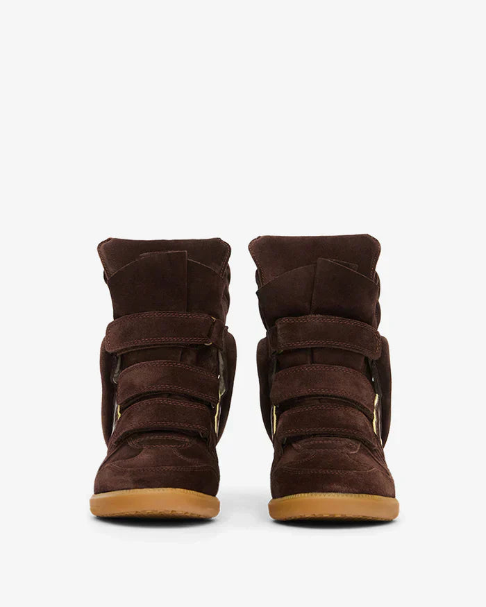 Bekett suede leather wedge sneakers