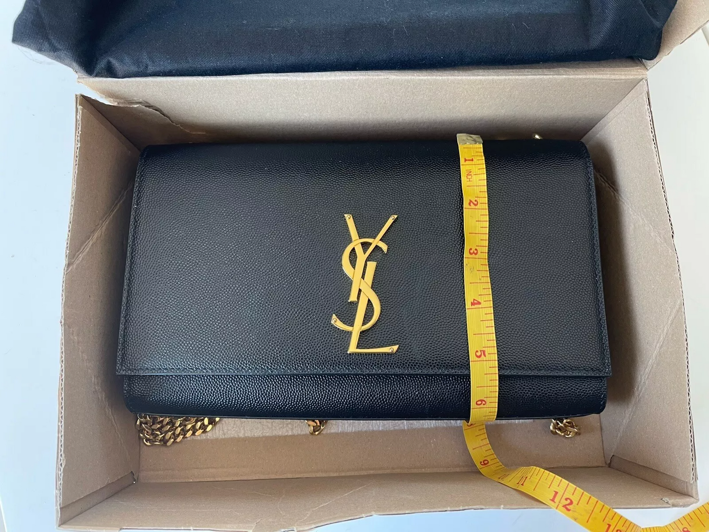 YSL Saint Laurent NERO Medium Crossbody Bag in Grained Leather