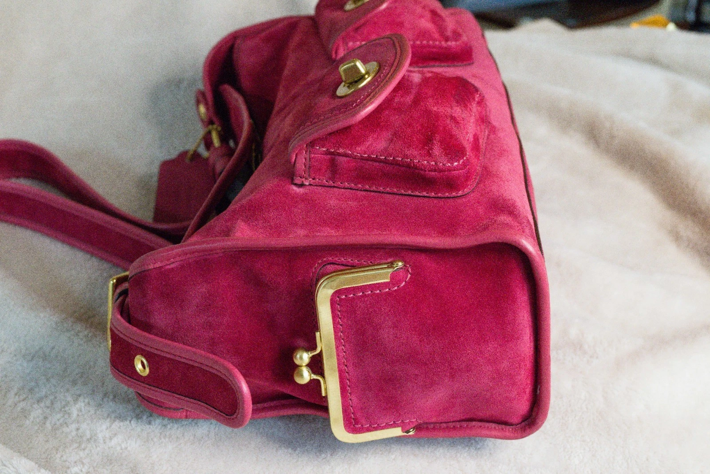 Coach 12797 Raspberry Bleecker Haversack Bag Limited Edition Rare Vintage 2008