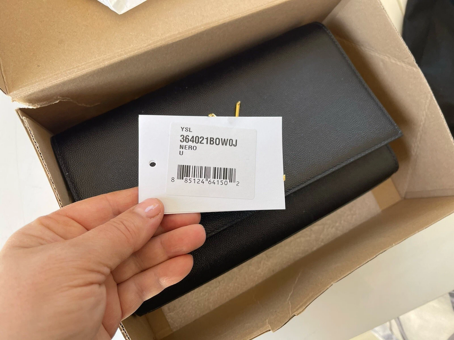 YSL Saint Laurent NERO Medium Crossbody Bag in Grained Leather