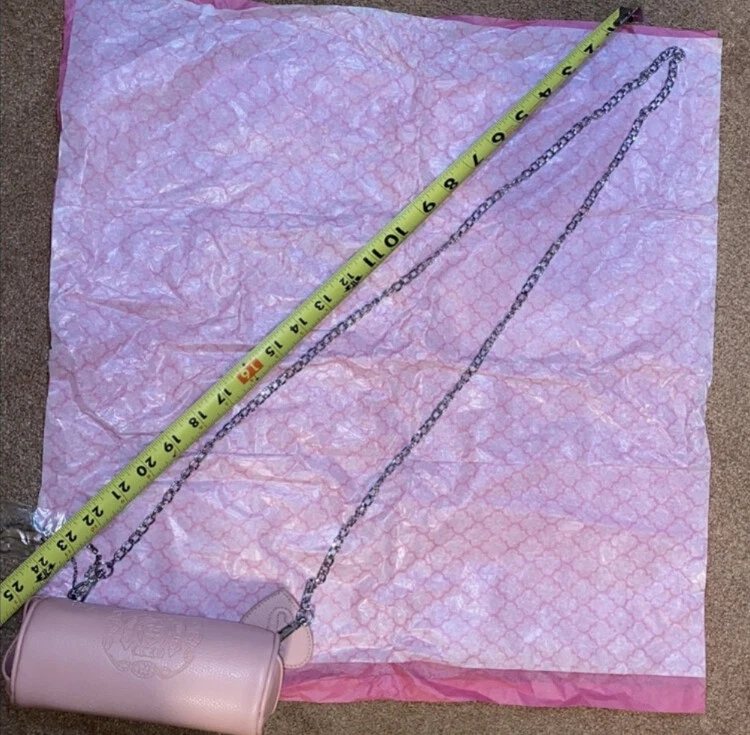 Y2K Juicy Couture Barbie Baby Pink Leather Mini Barrel Bag Tootsie Roll Princess