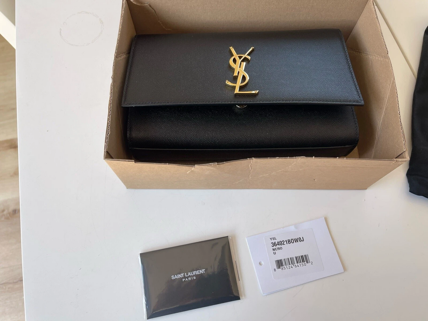 YSL Saint Laurent NERO Medium Crossbody Bag in Grained Leather