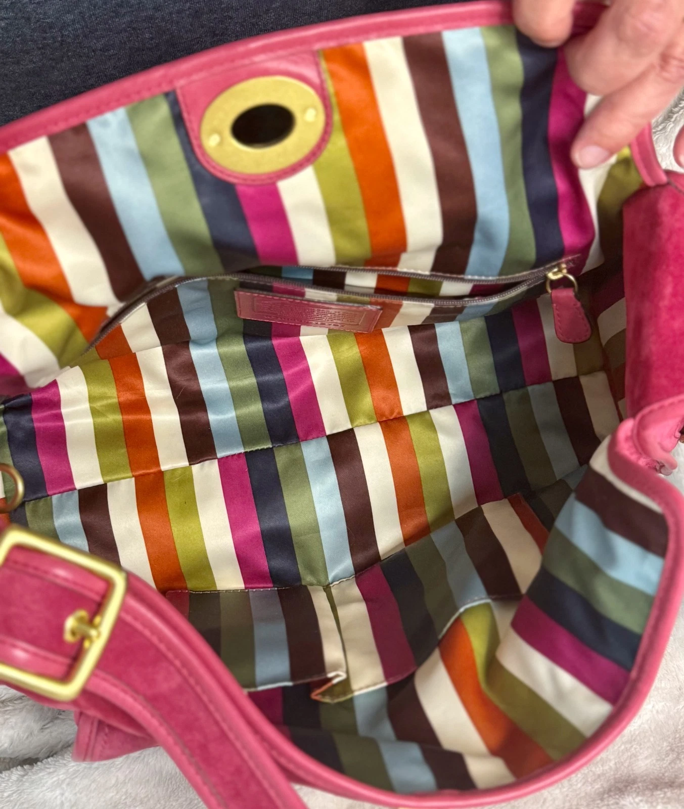 Coach 12797 Raspberry Bleecker Haversack Bag Limited Edition Rare Vintage 2008