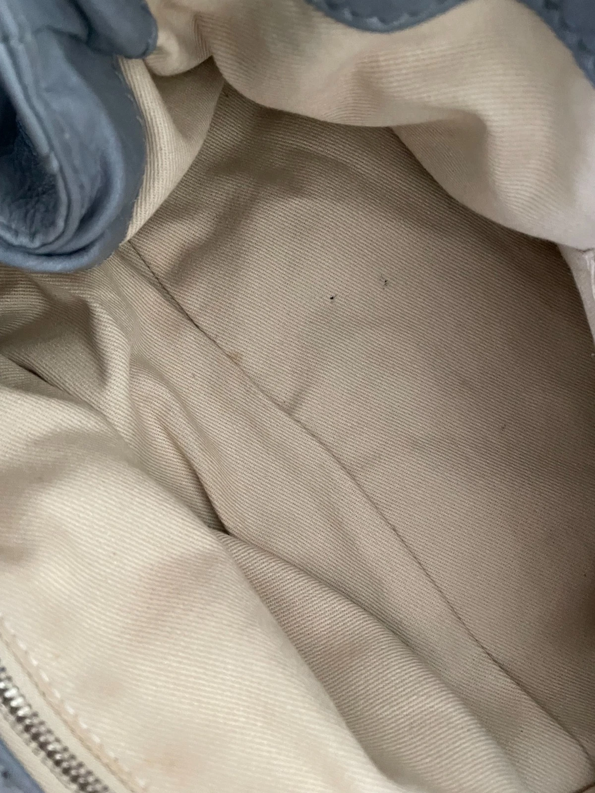 Chloe Paddington Handbag Tote Bag Leather Sky Blue Padlock Key Gold 0924