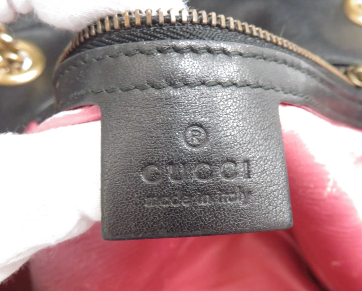 Gucci Vintage GG PVC Leather Sherry Line Mini Boston Bag Authenticity From Japan