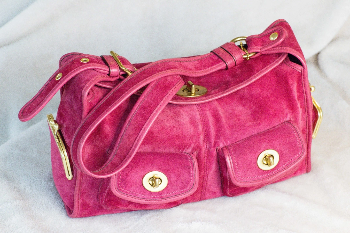 Coach 12797 Raspberry Bleecker Haversack Bag Limited Edition Rare Vintage 2008