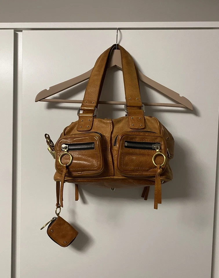 Chloe Paddington Handbag Shoulder Bag Leather Brown Good