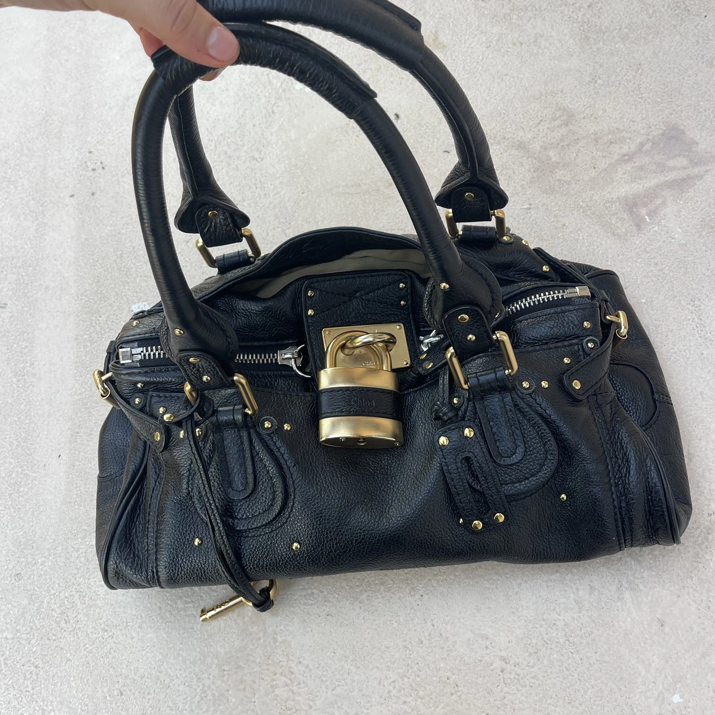 Chloe Hand Bag Paddington Black Black Leather 2885871